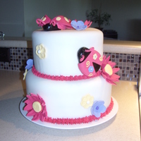 Lady Bug Lady Bug tiered cake for kids birthday