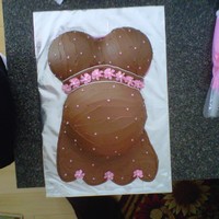 Baby Bump Cake I made this with a white cake and colored the belly cake pink; for a girl!I used chocolate butter cream frosting for the whole cake and...