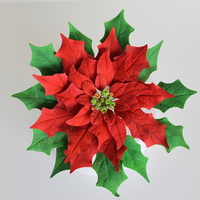 Christmas Poinsettia This is a 8" poinsettia perfect for Christmas season.