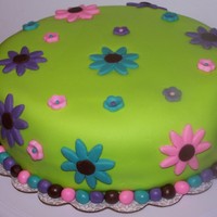 2Nd Wilton Gum Paste And Fondant Final Project Cake Cake is Magnolia Bakery Traditional Vanilla Birthday Cake with Sweet Orange Marmalade Filling and Rhonda's Ultimate MMF with Magnolia...