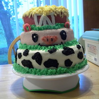 Farm Cake For my daughters 1st birthday!
