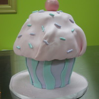 Giant Cupcake Giant cupcake at my first sculpting class!