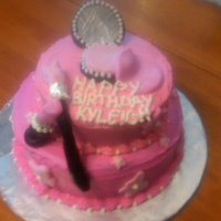 Make-Up Birthday Cake For an 8 year old birthday and a dress-up party.