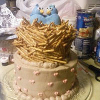 Love Birds Don't mind the mess in the background. I made this for my grandparents wedding anniversary their last name is bird so I actually...