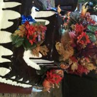 Autumn Flower Cake Autumn flower cake. Chocolate cake with buttercream and ganache icing.