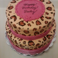 Leopard Birthday Cake I've been doing cakes for a couple of months now and it has become my new obsession! I did this cake yesterday and it is by far my...
