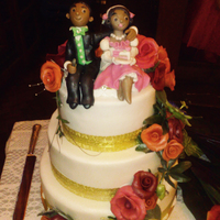 My First Time Ever Cake Cake for 150 people, top cake was vanilla with blueberry flavour filling, middle cake was chocolate with orange cream filling and bottom...