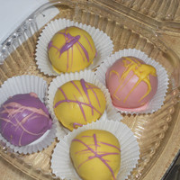 Rainbow Chip Cake Bites Ranbow Chip cake bites with Spring colors