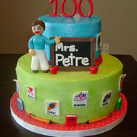 100Th Day Of School Celebration Made this for my daughter's class for their 100th day of school celebration. Inspired by several cakes her on CC...thank you to the...