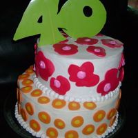 Funky 40Th Birthday Made this for my sister's 40th. Wanted to try something funky...all decorations are candy melts.