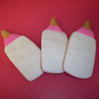 It's A Girl Baby bottle sugar cookies for a baby shower i put together