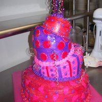 Valentine's Topsyturvy A Valentines Day cake that I made for my companies Valentine's Day Openhouse