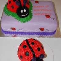 Ladybugs I did this one for a friend's daughter who was turning a year old, with the little ladybug as her smash cake. They loved it.