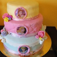 Princess Cake Princess Cake covered in MMF with Fondant Ribbon Roses