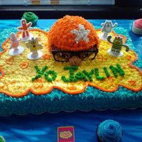 Yo Gabba Gabba 1St Birthday Cake The first cake I ever did. My friend had found this online and wanted me to try making it since she loves my cupcakes so much. Half banana...