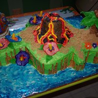 O'ahu Island Cake This was done for a friend that was going to go visit O'ahu Island again. Everything on the cake Is Edible. the cake is a basic...