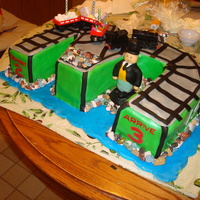 3 Yr Old Thomas Cake My cousin and I made this cake for a friend of mine who's daughter was turning 3. The cake is in the shape of the number 3 and covered...