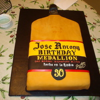 30Th Birthday Cake My cousin and I made this cake based on a Jose Cuervo bottle.