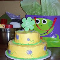 Birthday Cake Suprise Birthday Cake for the preachers wife garden theme. White cake with buttercreme icing and rbc flowers