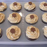 Chocolate Peanut Butter Cupcake With Peanut Butter Buttercream Frosting 