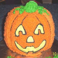 3D Stand Up Pumpkin Wilton 3D pumpkin pan. This was my first attempt at a stand up cake. It was made for my co-workers son's birthday. He loved it and...
