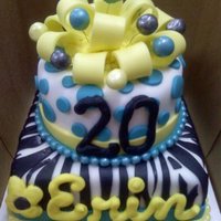 3-D Zebra/polka Dot Birthday Cake 
