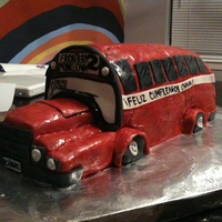 Red Bus Birthday Cake My mother wanted asked me to make a cake for her brother, my uncle, who owns a line of transportation buses in Mexico. She was going to...