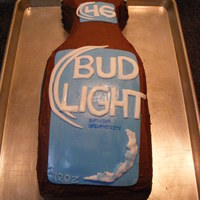 Bud Light Cake Cake for co-workers beau. He turned 46.German Chocolate with Chocolate Buttercream