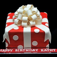 Loop Bow Birthday Cake I love the way the loop bow came out...for a first timer this was great :)