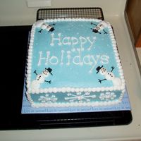 Snowman Cake I copied this design from someone on here, and I can't remember who...but I'm so happy with how it turned out!