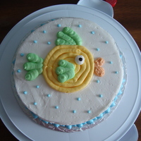 First Cake This is my first cake made in my level one Wilton cake class.