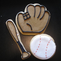 Baseball Cookies Sugar cookies with RI - just playing!