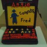 Fred's Graduation Cake Of course, every college student uses either a computer or laptop. I used this inspiration to make my brother's graduation cake. The...