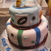 Sports Baby Shower Cake 