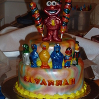 Sesame Street sesame street gumpaste painted