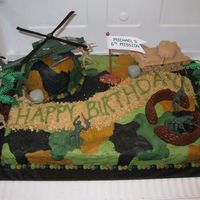 Camo Cake Buttercream graham cracker/brown sugar "dirt road - purposely left the texture "rough" to look more like terrain. Army men,...