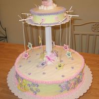 Baby Mobile With Floating Stars! Hanging fondant stars to look like a baby mobile