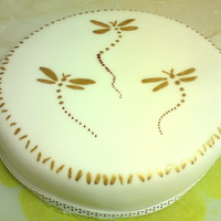 Just Because.... Spring themed, dragonfly cake.