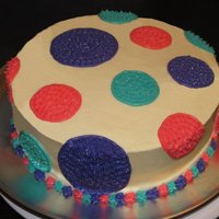 Polkadot Confetti Cake With Cream Cheese Frosting Although I like to make my cakes from scratch, this was one of the earlier cakes and had a very hard time finding the "candies"...