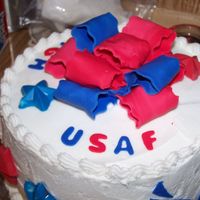 Airforce i made this cake for my very apecial cousin who is leaving for the airforce. thanks for looking.