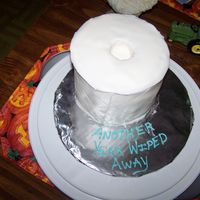 Toilet Paper Cake I made this for my boyfriend's fathers 50th birthday party.