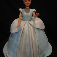 Cinderella Chocolate cake with choc. buttercream filling and fondant. I made this for my DD 5th birthday.
