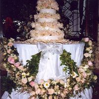 Victorian Wedding My friends wedding cake, it poured with rain the entire weekend, hence the lovely sheen on the cake, good thing she wanted fresh flowers or...
