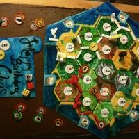 Settlers Of Catan This is a cake for a friend of mine. He loves the Board Game Settlers of Catan. All the pieces are movable so you can "play" the...