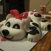 Spotted Puppy This is for a friend of mine for his daughter's 5th birthday! It is made with red velvet cake and homemade buttercream icing. Bow,...