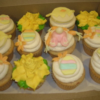 Easter Cupcakes vanilla cupcakes decorated for easter