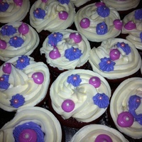 Pink And Purple Cupcakes Red Velvet Cupcakes