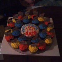 1 Yr Old Birthday Cake And Cupcakes 