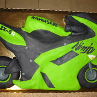 Green Kawasaki Ninja Cake kawasaki ninja!