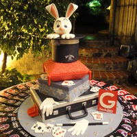 Magic Cake This was a cake for the 4th anniversary of a Magazine,They said, the cake design must be inspired in Magic and Magicians.